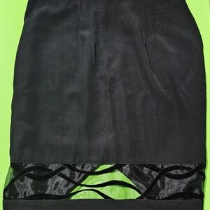 RVCA Green and Black Pencil Skirt
